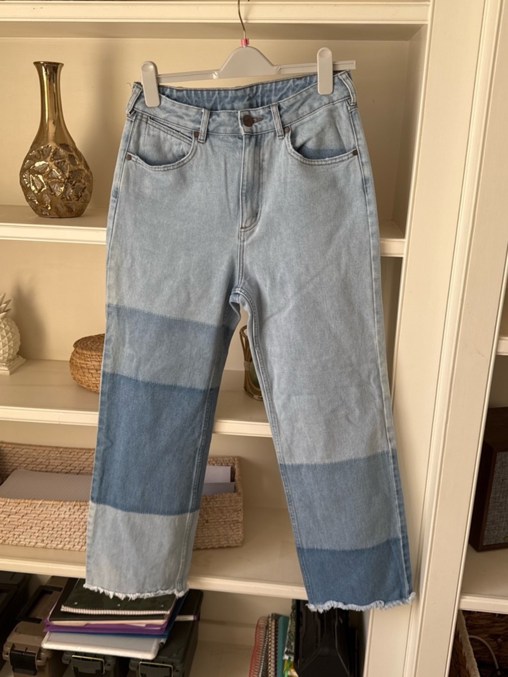 Light Blue Two-Tone  Leg Jeans collaboration billabong & wrangler